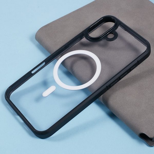 X-LEVEL Crystal Clear Mobilskal till iPhone 16 Plus TPU+PC - Svart