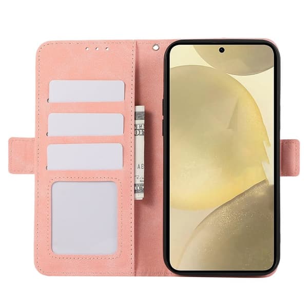 ABEEL Samsung Galaxy S23+ Plånboksfodral Konstläder RFID-Skydd - Rosa