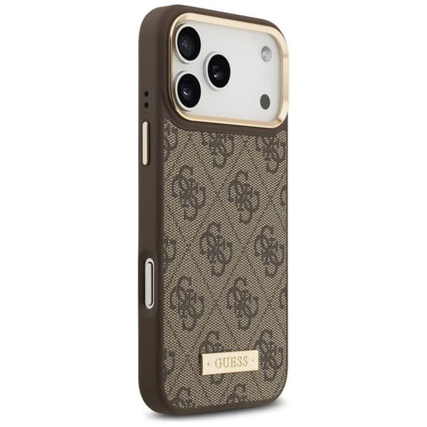 Guess Mobilskal till iPhone 17 Pro Max MagSafe 4G Logo Plate - Brun Brun