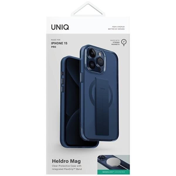 UNIQ iPhone 15 Pro Mobilskal MagSafe Heldro - Blå