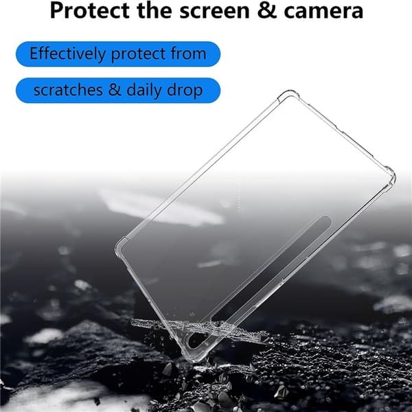 Galaxy Tab S9 Plus -kuori TPU iskunkestävä - läpinäkyvä Transparent