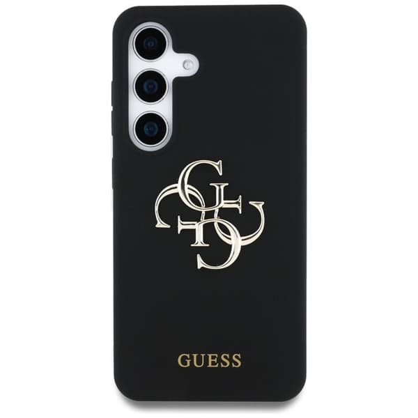 Guess Mobilskal till Galaxy S25 Ultra Silikon Big 4G Bottom Script - Svart Black