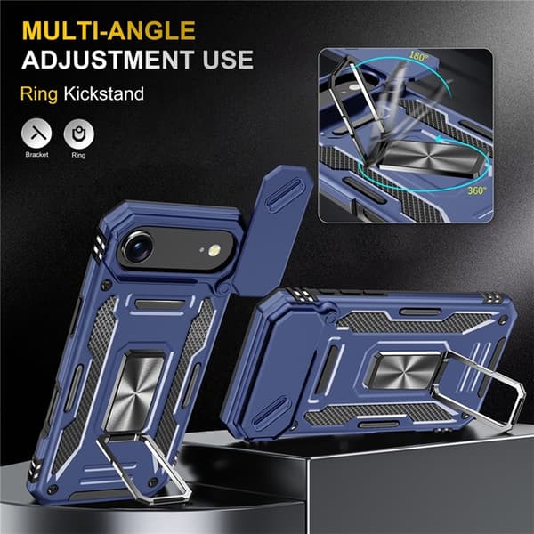 Mobilskal till iPhone Air Kickstand Lens Lid - Marinblå Blå