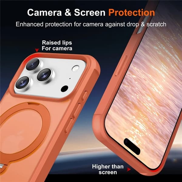 Mobilskal till iPhone 17 Pro MagSafe Kickstand TPU + PC - Orange Orange