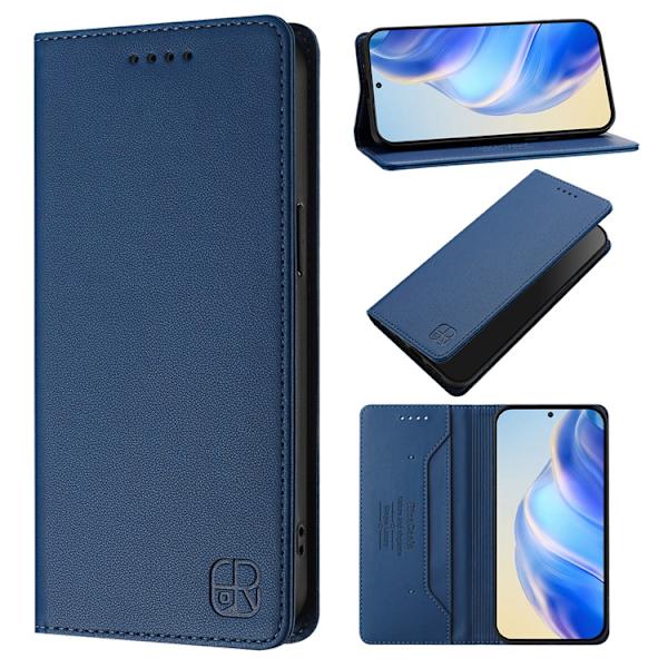 OnePlus 15 Plånboksfodral Rinacasis RFID-Skydd Konstläder Blå