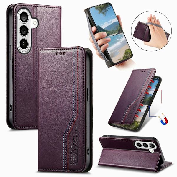 Plånboksfodral för Samsung Galaxy S26 Plus Konstläder - Lila