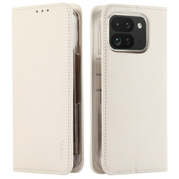 ABEEL Google Pixel 10 Pro Plånboksfodral RFID-Skydd Konstläder Flip Vit