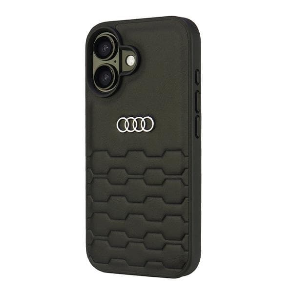 Audi Telefontaske til iPhone 16 Syntetisk Læder - Sort Black