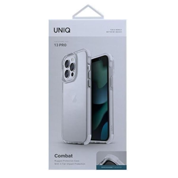 UNIQ Combat Cover iPhone 13 / 13 Pro -kuori - valkoinen White