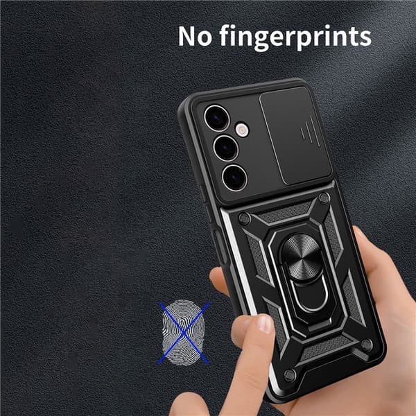 Galaxy A24 4G Mobilcover Ringholder Kickstand - Sort Black