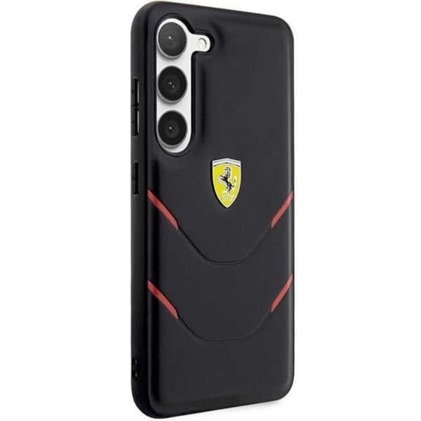 Ferrari Galaxy S23 Plus Skal Hot Stamp Lines - Sort Black
