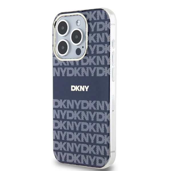 DKNY iPhone 15 Pro Max Mobilskal Magsafe IML Mono & Stripe - Blå