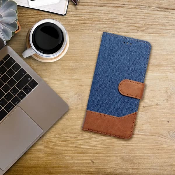 iPhone 16e Pung Taske Jeans - Blå Blå