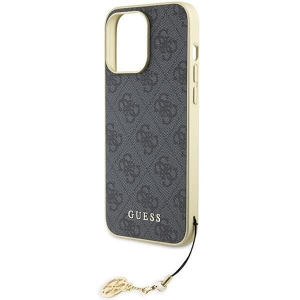 Guess iPhone 15 Pro Max -puhelinkuori 4G Charms -kokoelma - Harmaa Grå