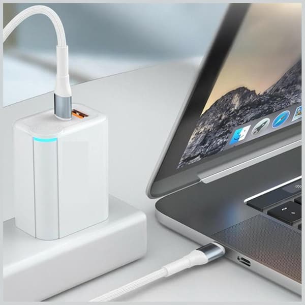 3MK USB-C till Lightning 27W Kabel 9V/3A 5m N-SERIES Hyper - Vit Vit