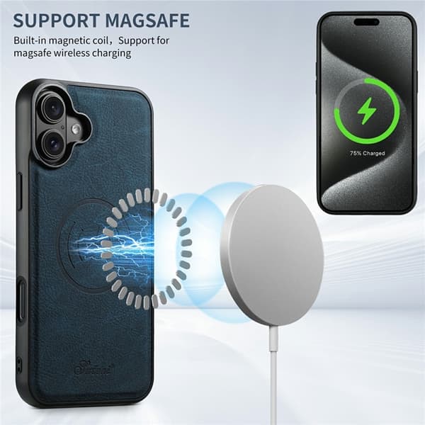 SUTENI Mobilskal till iPhone 17 MagSafe Kickstand H16 -Blå Blå