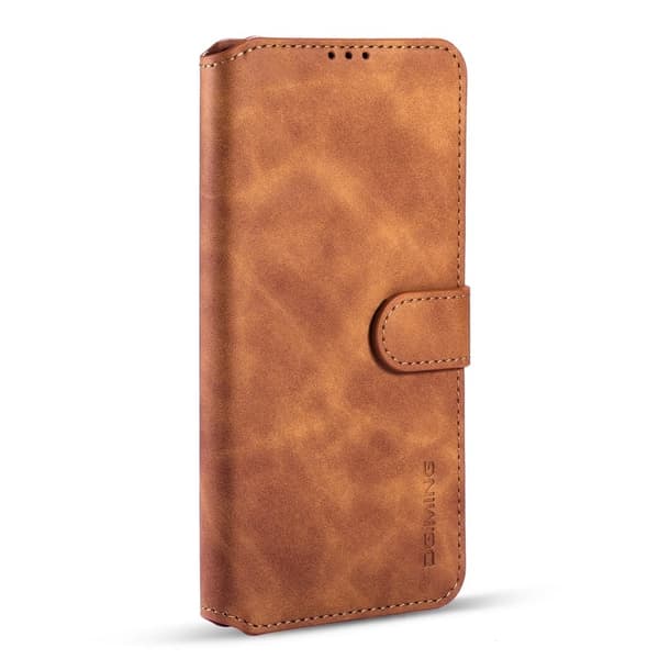 DG.MING Samsung Galaxy S21 Plånboksfodral Retro Konstläder Brun