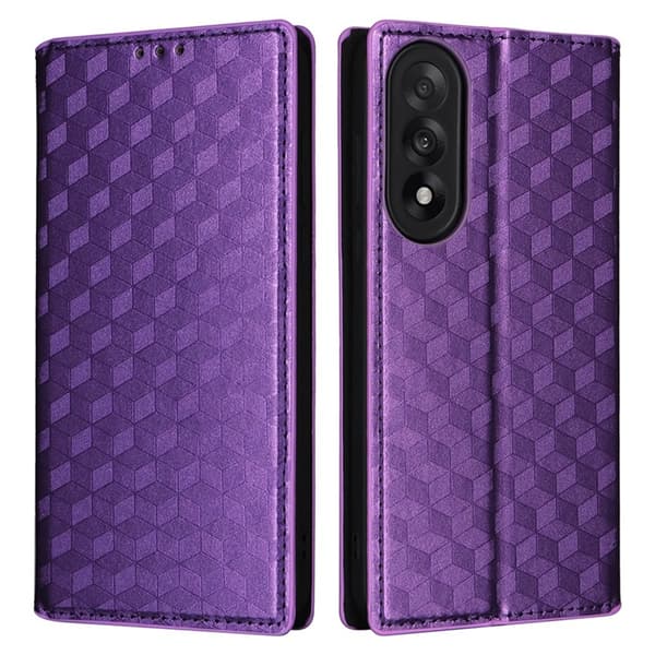 OnePlus Nord 5 Plånboksfodral Rhombus Imprint - Lila Lila