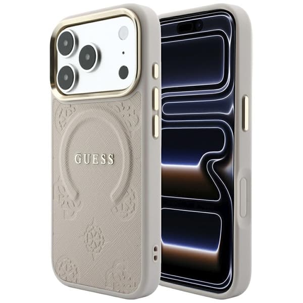 Guess Mobilskal För iPhone 18 Pro Max Magsafe Saffiano Peony - Rosa