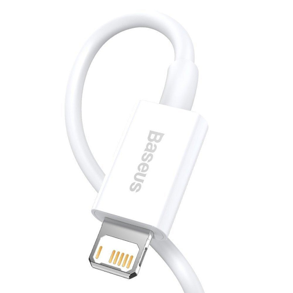 Baseus Superior USB-A till Lightning kabel 2m - Vit