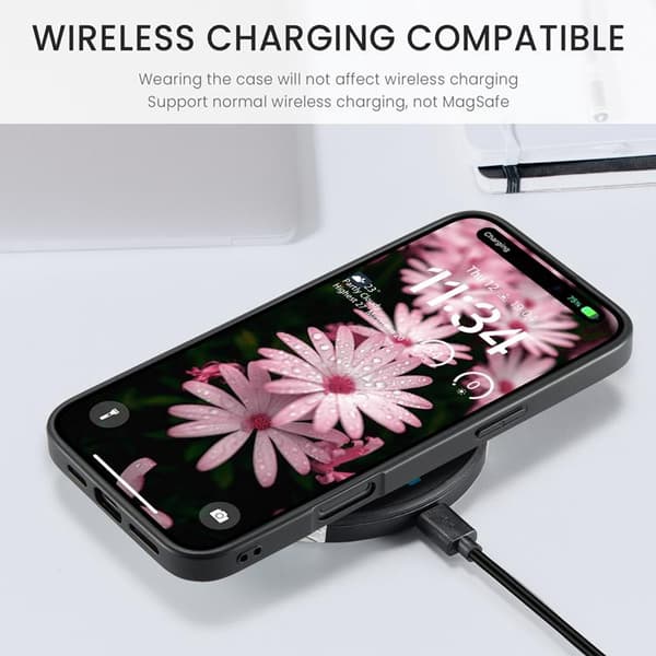 JEEHOOD iPhone 17 Mobilskal KonstLäder + Plast Avtagbar - Rosa Rosa