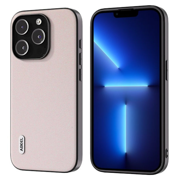 ABEEL Mobilskal till iPhone 13 Pro Max Glitter PU Läder Vit