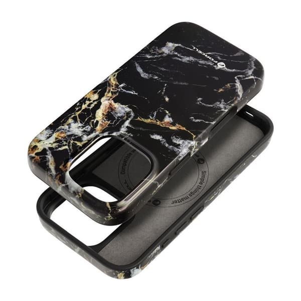 Forcell Mobilskal till iPhone 16 Plus MagSafe Mirage - Svart Marble Black