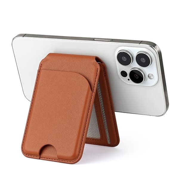 Vikbart MagSafe-korthållare i PU-läder med Kickstand  - Grön Grön