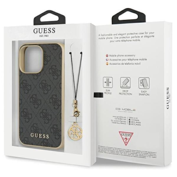 Guess iPhone 14 Pro Mobilskal Charms Collection - Grå