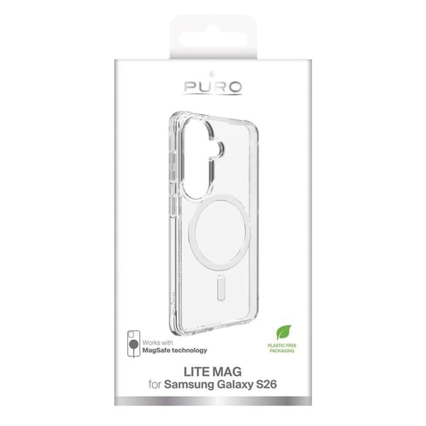 Puro Mobilskal för Galaxy S26 MagSafe LITE MAG - Clear Transparent