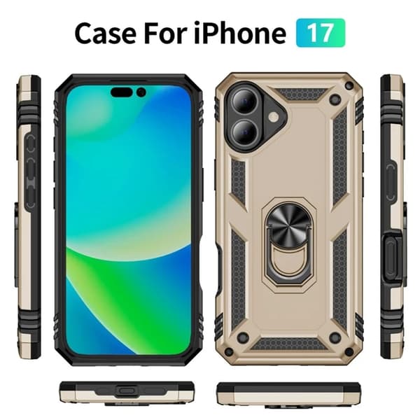 Mobilskal till iPhone 17 med Kickstand - Guld Guld
