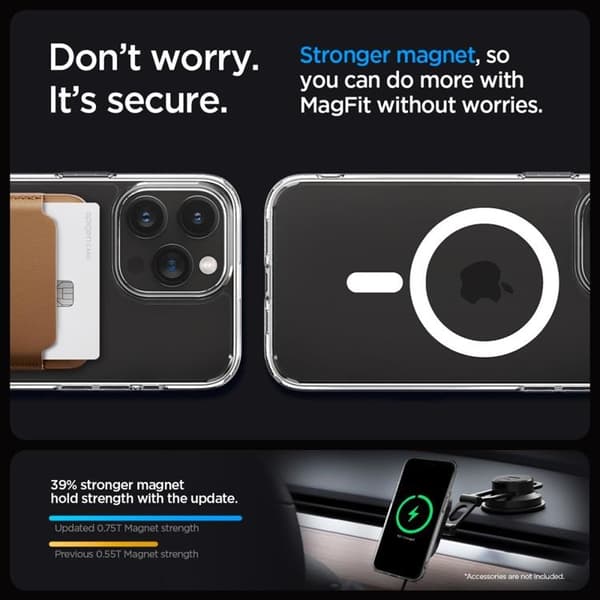Spigen iPhone 15 Pro -kuori Magsafe Hybrid - Valkoinen Vit
