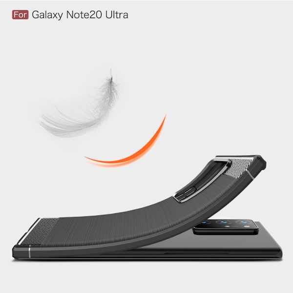 Carbon TPU Cover til Galaxy Note 20 Ultra - Sort Black