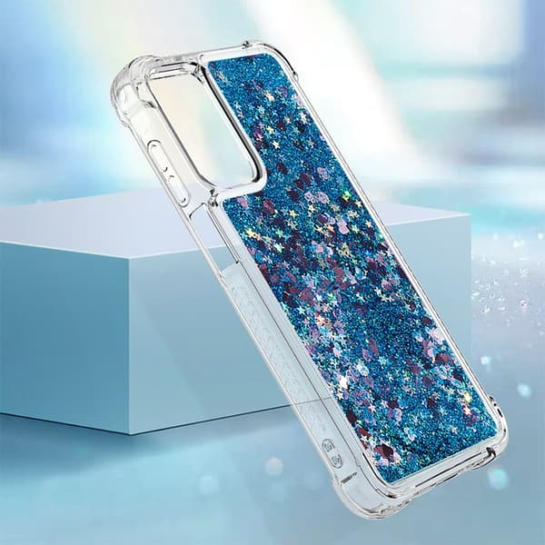 Mobilskal till Galaxy A17/A26 Glitter Quicksand TPU - Blå Blå