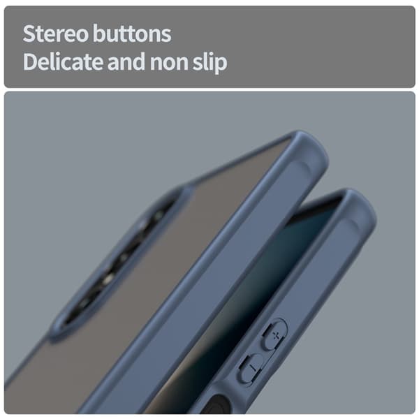 Mobilskal till Sony Xperia 1 VII Frosted Vit - Blå Blå