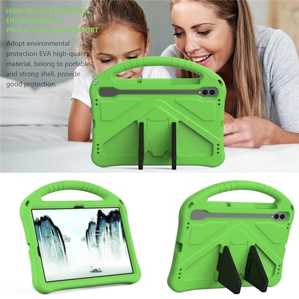 Mobilskal till Galaxy Tab S10 FE Plus Kickstand Shockproof - Grön Grön