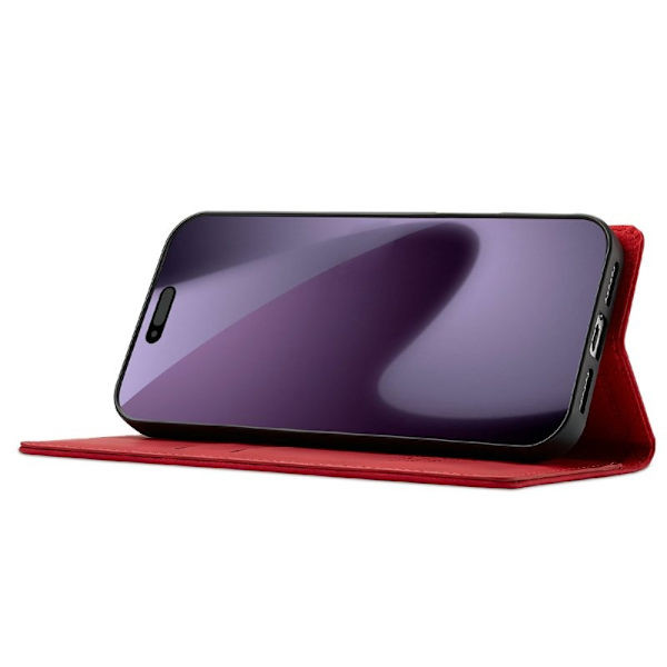 LC.IMEEKE iPhone 17 Pro Plånboksfodral Konstläder- Röd