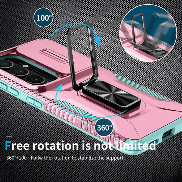 Mobilskal för Samsung Galaxy S26 Plus Kickstand TPU + PC - Rosa