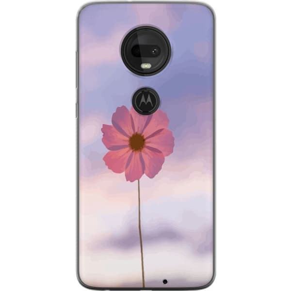 Mobilskal till Motorola Moto G7 med Rosa blomma