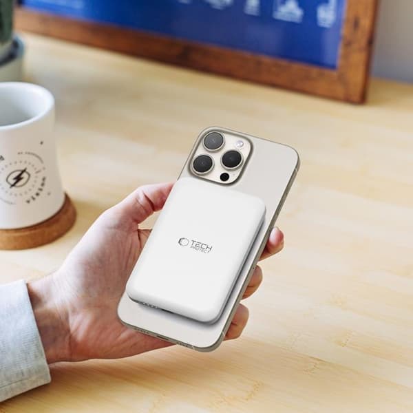 Tech-Protect Magsafe Powerbank 5000mah PB10 LifeMag - Vit Vit