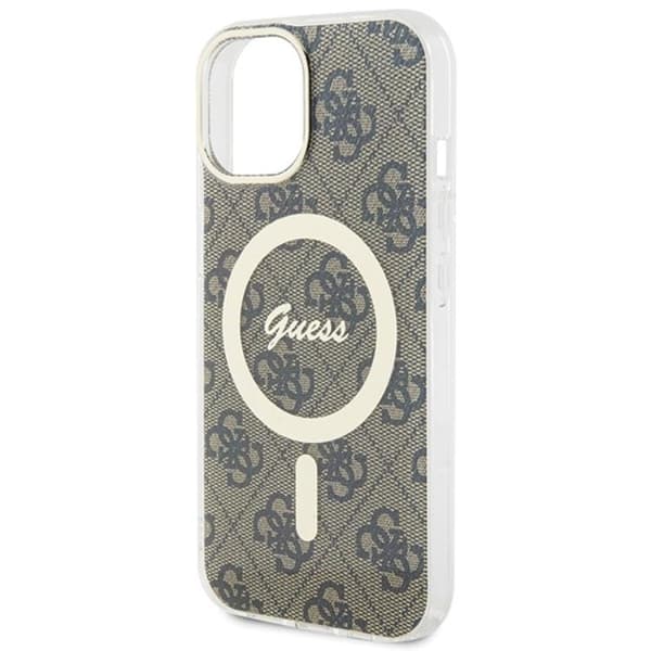 Guess Mobilskal till iPhone 15/14/13 MagSafe IML 4G - Brun Brun