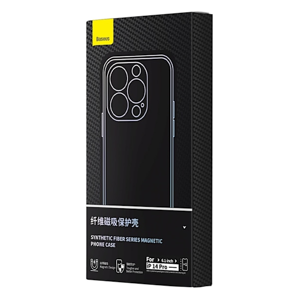 Baseus iPhone 14 Pro Max Mobilskal MagSafe Synthetic Fiber Svart