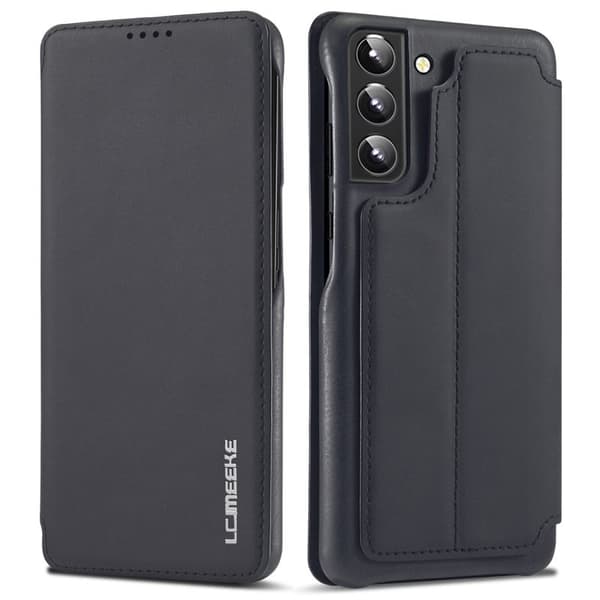 LC.IMEEKE Samsung Galaxy S22+ Plånboksfodral Konstläder - Svart