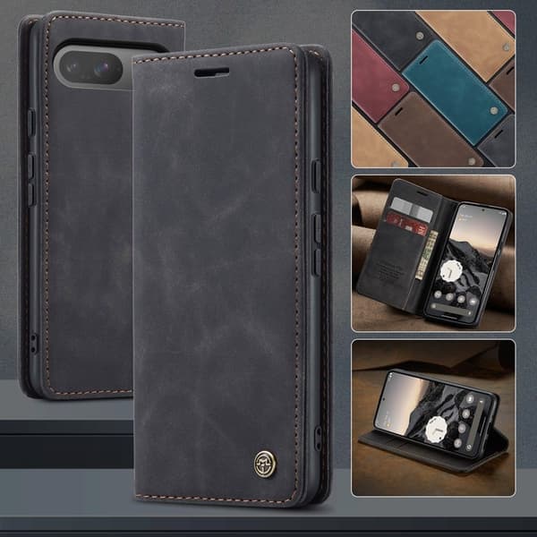 CASEME 013 Plånboksfodral för Google Pixel 10 Pro/10/9 Pro/9 - Svart