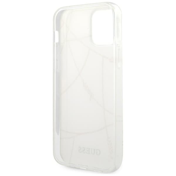 Guess Mobilskal till iPhone 12 Pro MagSafe Gold Chain Collection - Vit