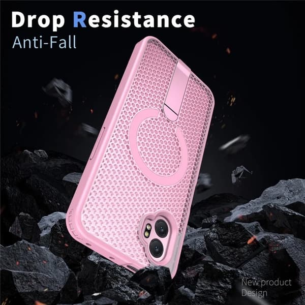 Mobilskal till Galaxy XCover 7 Pro Magsafe Grid Texture Rosa