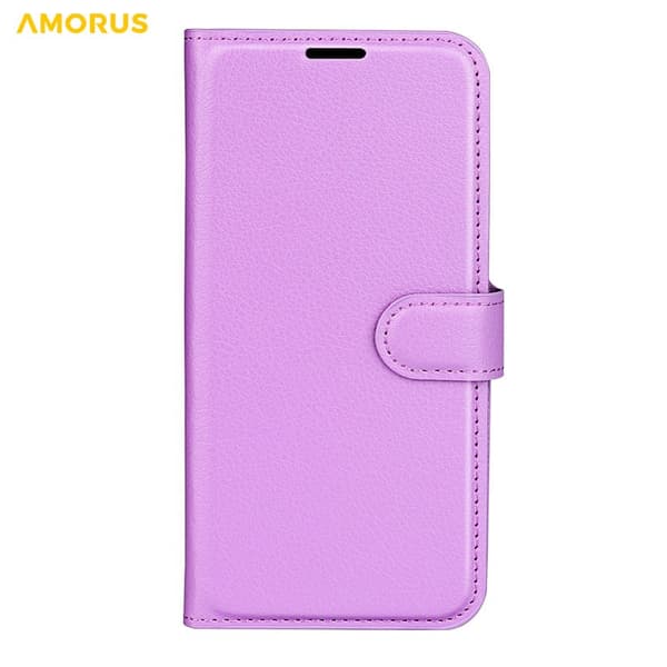 Amorus Plånboksfodral för Samsung Galaxy S26 Plus Konstläder Stöd - Lila