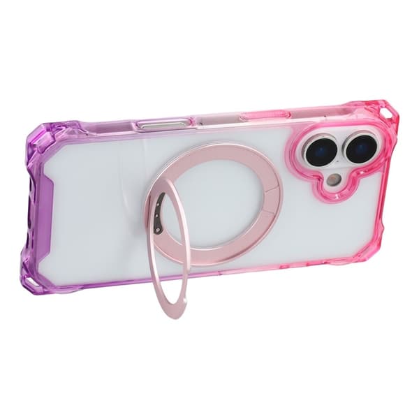 Mobilskal till iPhone 17 MagSafe Ring Kickstand - Rosa / Lila Rosa