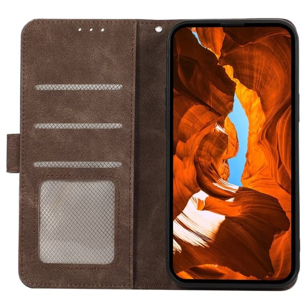 ABEEL Xiaomi 17 Pro Max Plånboksfodral Färgsplicing Konstläder Brun