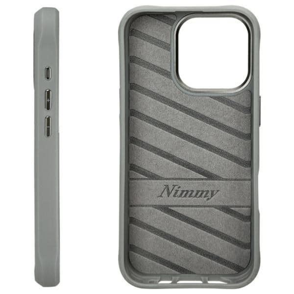 Nimmy Telefontaske til iPhone 16 Pro Cool & Cute 2.0 Bear - Grå Grå
